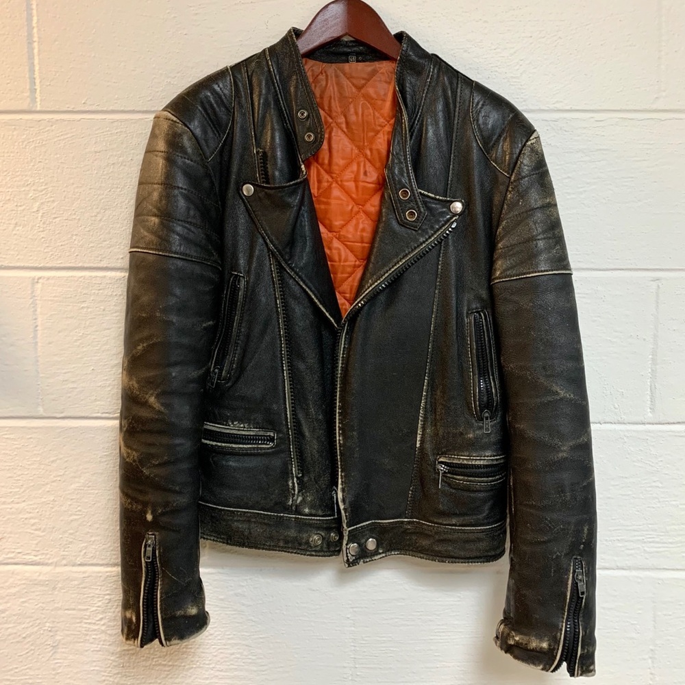 Men’s Vintage Leather Motorcycle Jacket